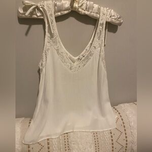 Ivory Boho Lace Trim Top